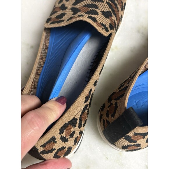ME TOO Meadow Leopard Print Sustainable Mesh Slip On Shoe Flat Sneakers Sz 5.5M - Picture 5 of 7
